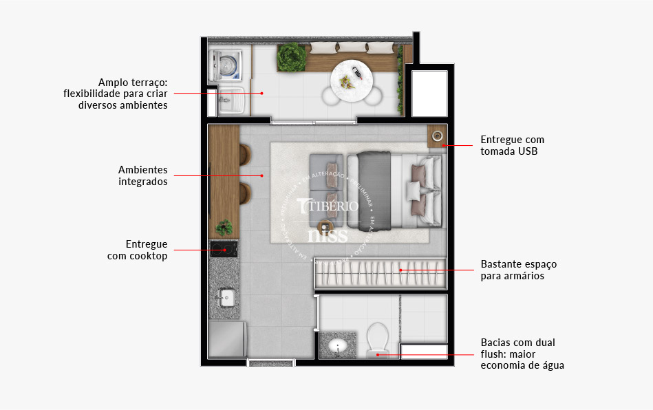 Studio 27,71m²