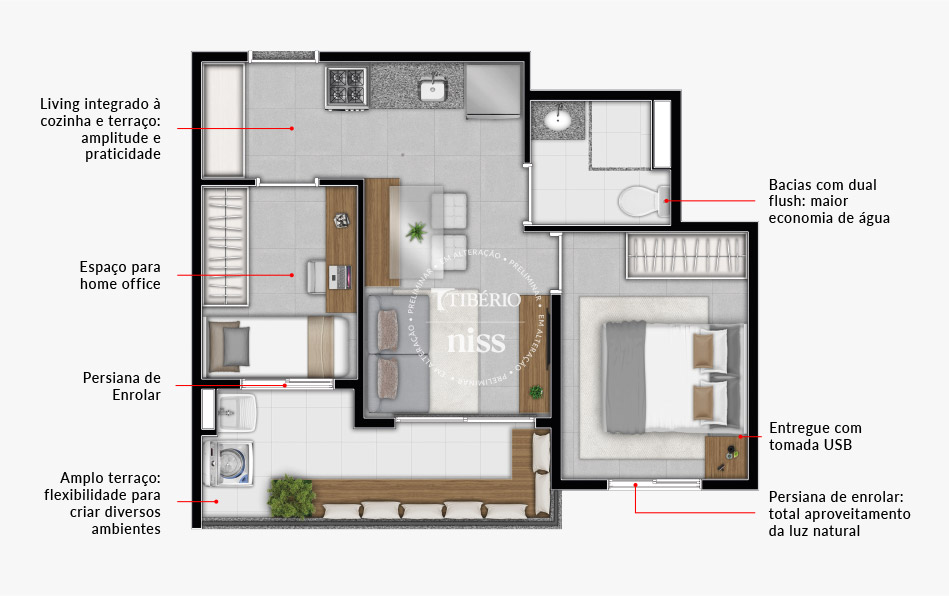 2 Dorms 39,75m²