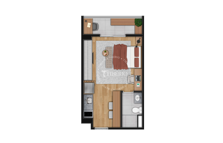 Studio 26,88m²