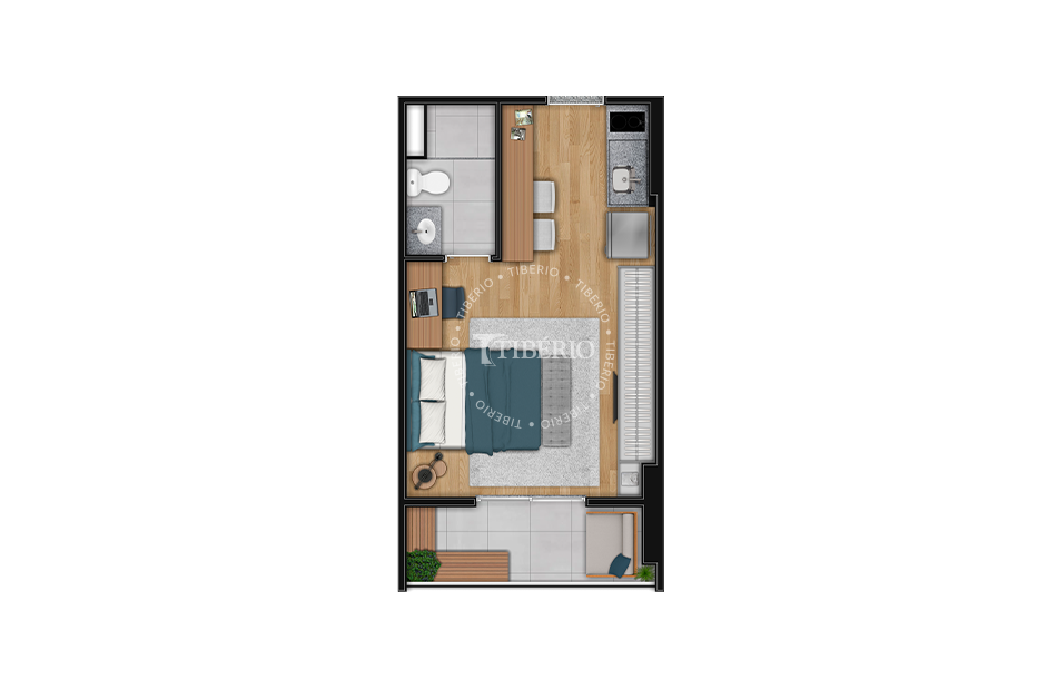 Studio 27,55m²
