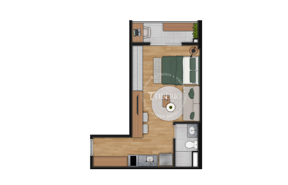 Studio 31,07m²