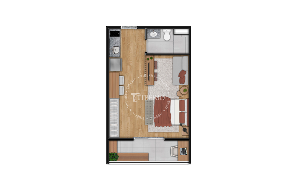 Studio 31,36m²