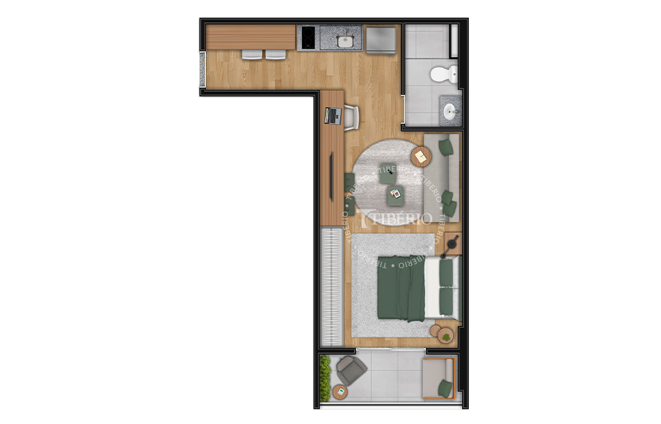 Studio 35,06m²